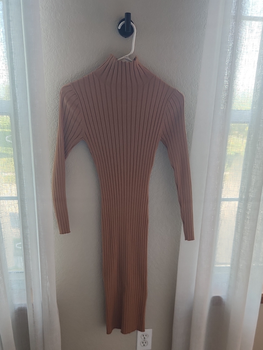Merokeety Tan/beige/goldish Form Fitting Dress